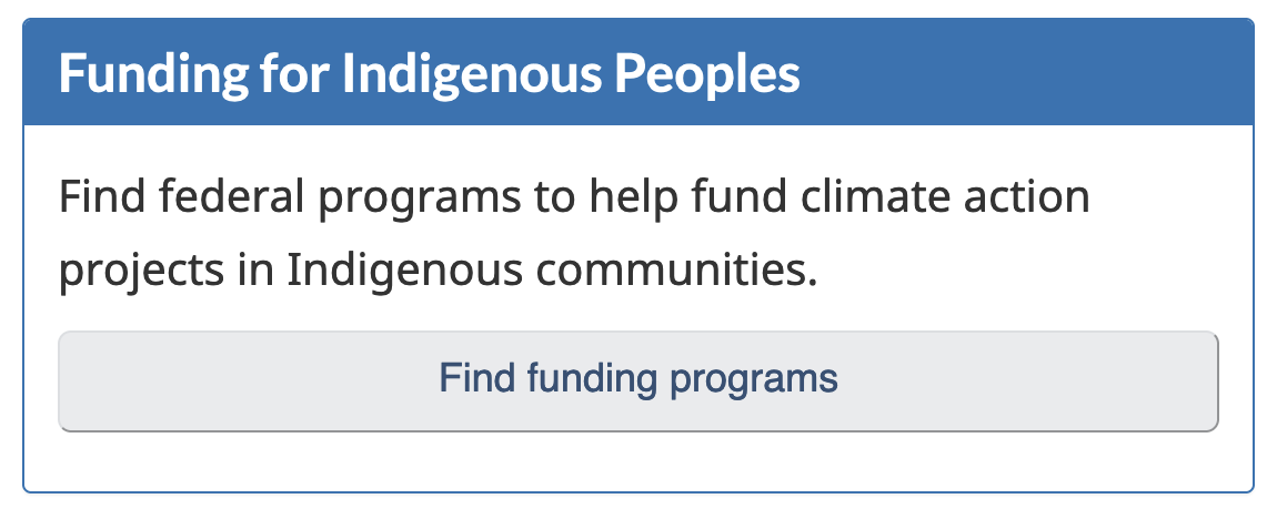 Funding - Indigenous Climate Hub